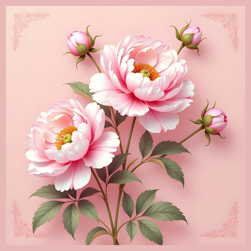 panneau velours fleurs roses