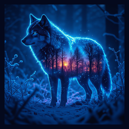 panneau velours loup