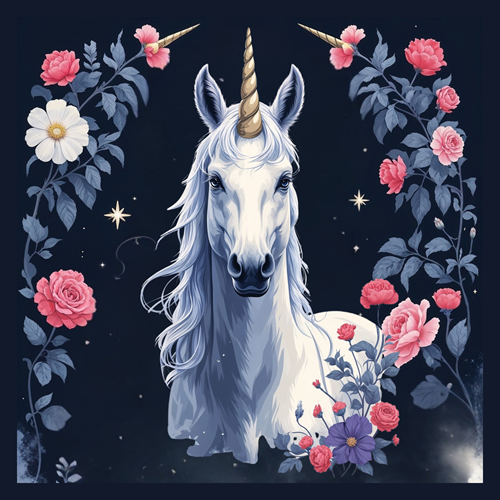 panneau velours licorne