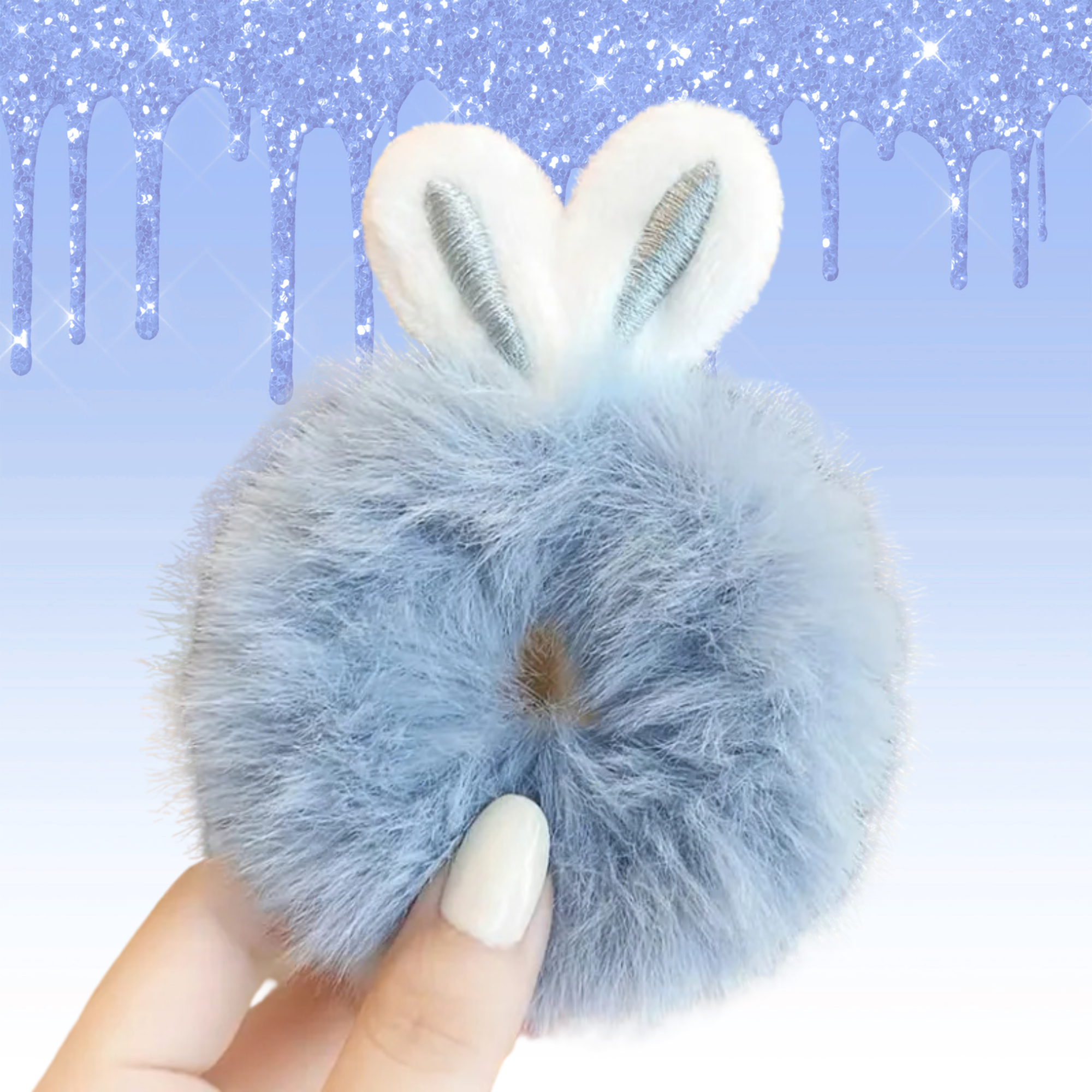 chouchou lapin bleu