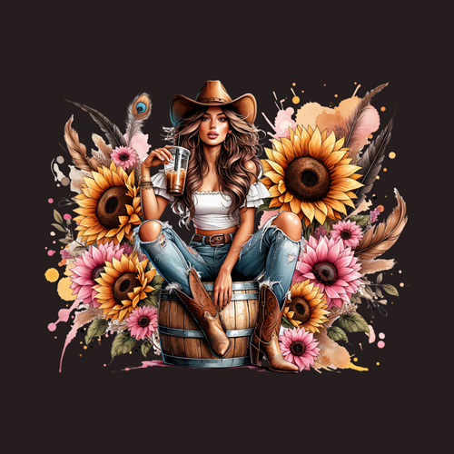 panneau velours femme fleurs